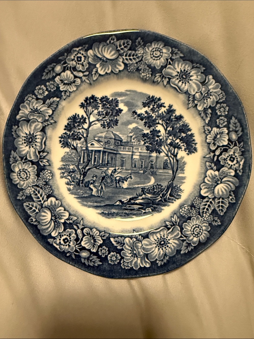 Vintage Staffordshire Liberty Blue Monticello 6"
Ironstone Bread &
Butter Plate
